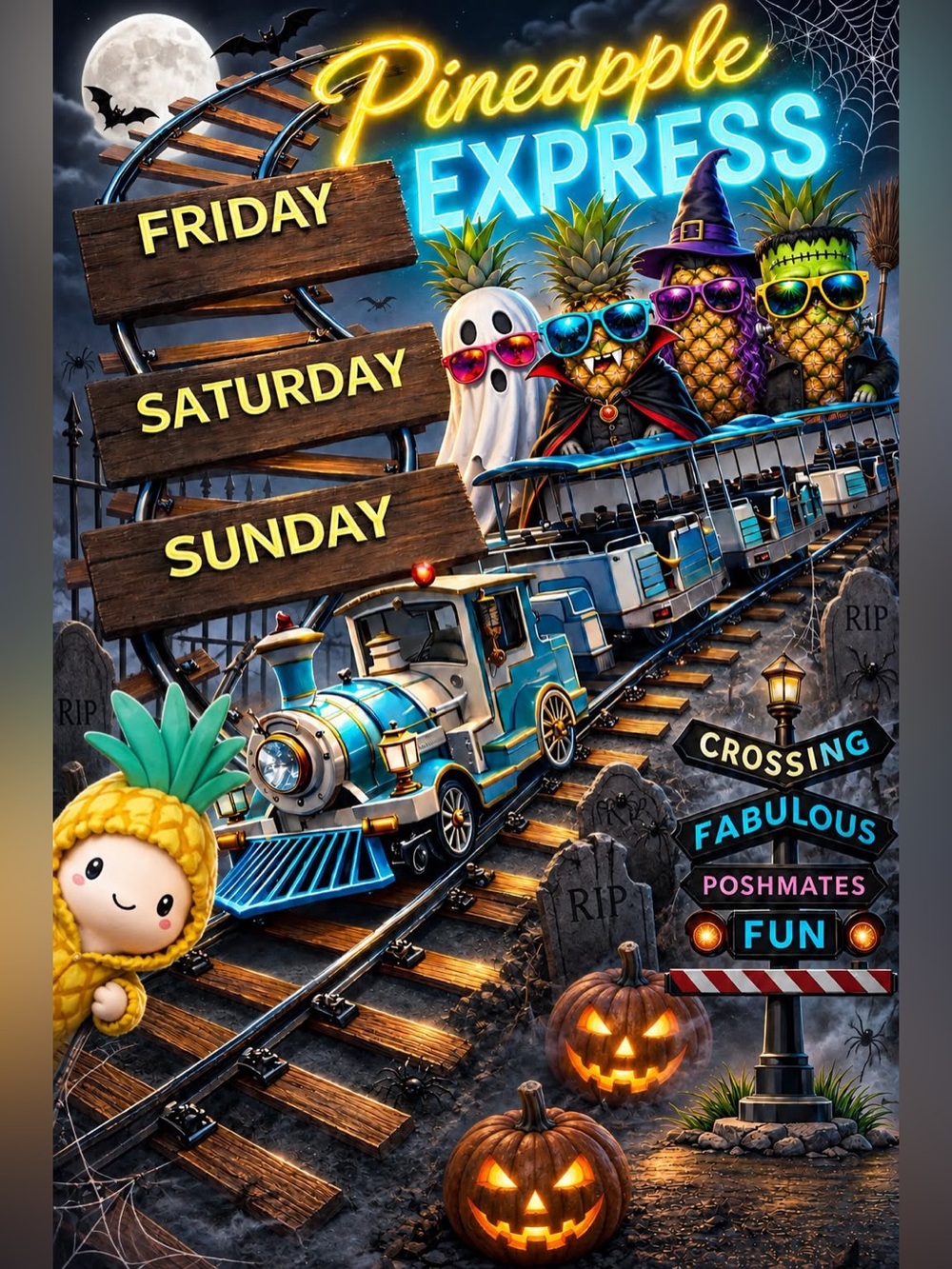 October 30 & 31 ~ Pineapple Express ~ Halloween Edition w/double the trouble!